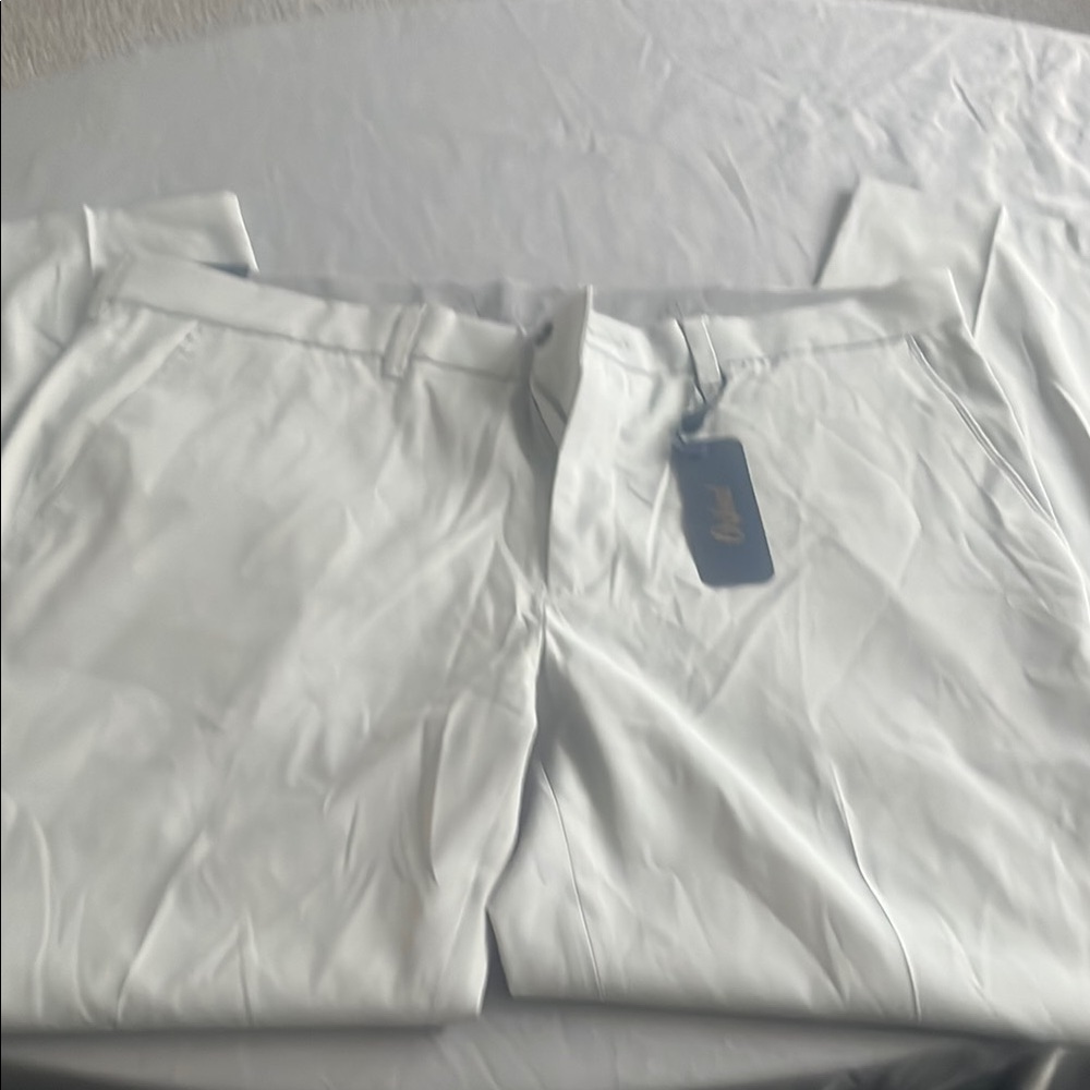 Oxford White Dress Pants Lightweight Straight-Leg New